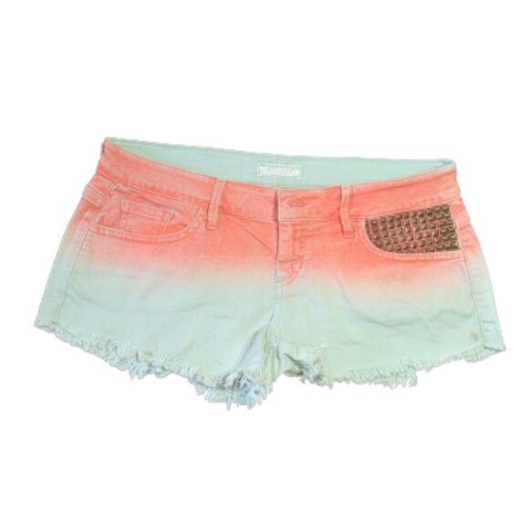 GUESS  Pink White Low Waist Low Rise Denim Shorts Size 28 NEW NWT - Picture 1 of 4